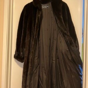 Black fur coat